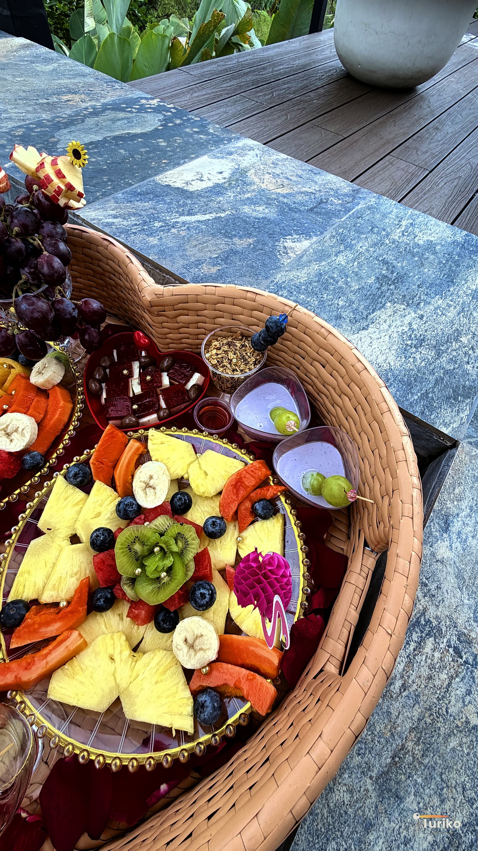 The tray, from above
